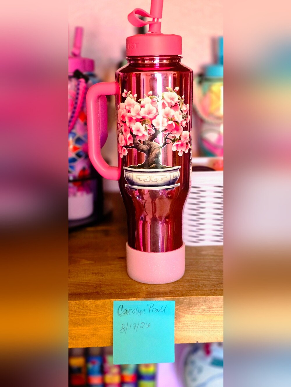 46oz Pink Reflections Coldest Water Bottle